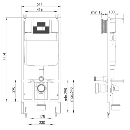 Инсталляция для унитаза Grossman 900.T1.01.000