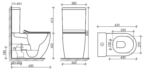 Чаша для унитаза Ceramica Nova Metropol CN4001-BMB черный