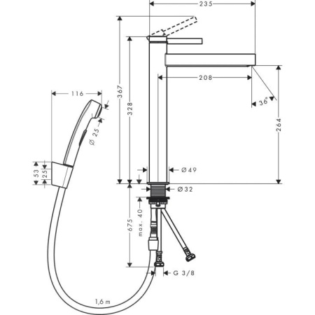 Смеситель для раковины hansgrohe Finoris 76220670