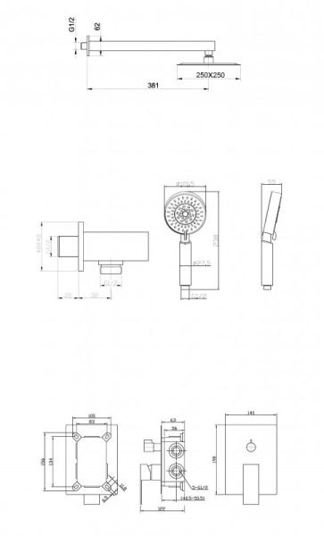 Душевой комплект BelBagno ANCONA-DSET-CRM