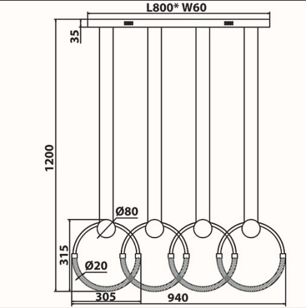 Потолочная люстра Ambrella Light FL FL10598