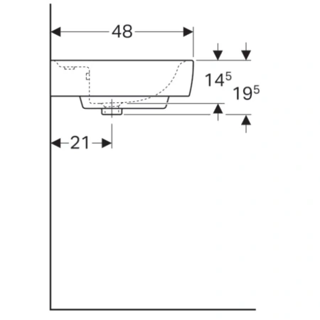 Раковина 60x48 см Geberit Renova Plan 225160000