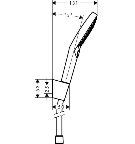 Душевой набор hansgrohe Raindance Select S 120 3jet 26721400 с держателем и шлангом 160 см белый/хром