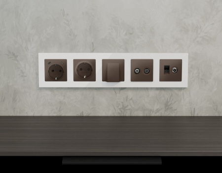 Накладка для ТВ-розетки Ambrella Volt ALFA AP6433