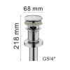 Донный клапан Haiba HB65-2 хром