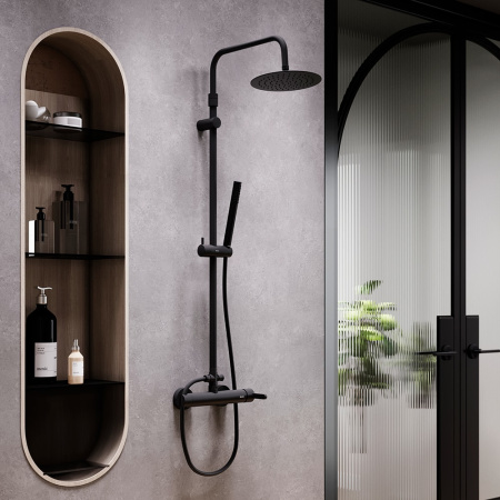 Душевая стойка Damixa Scandinavian Pure 936710300 черная матовая