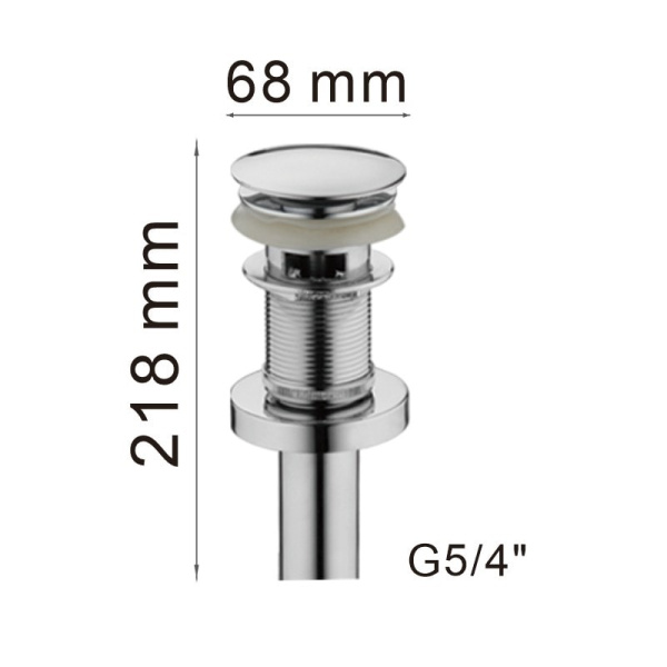 Донный клапан Haiba HB65-2 хром