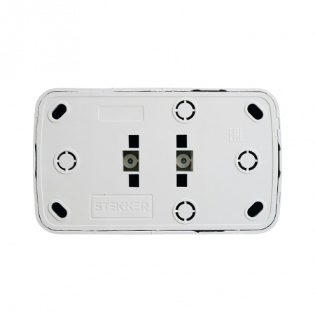 Розетка двойная без заземления Stekker Basic 50075