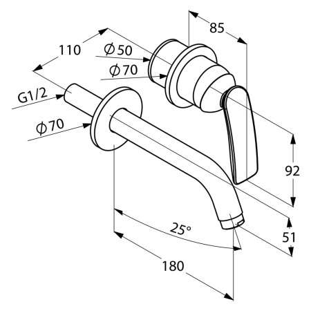 Смеситель для раковины Kludi Balance 522469175