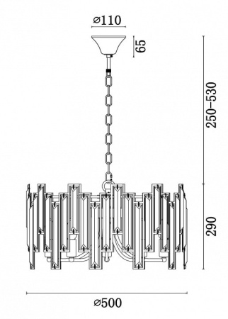 Подвесной светильник Freya Megan FR5085PL-05CH