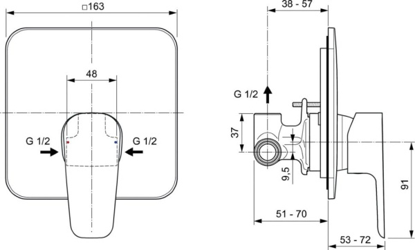 Смеситель для душа Ideal Standard CERAFINE MODEL D A7188AA