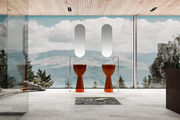 Раковина Abber Kristall AT2703Opal красная