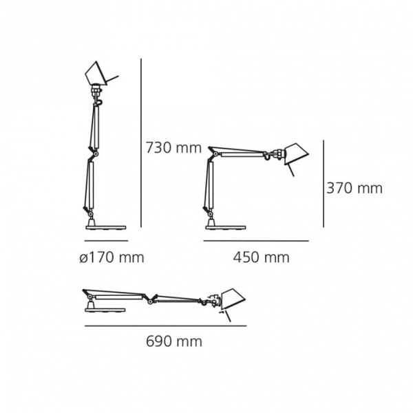 Настольная лампа офисная Artemide  0011860A