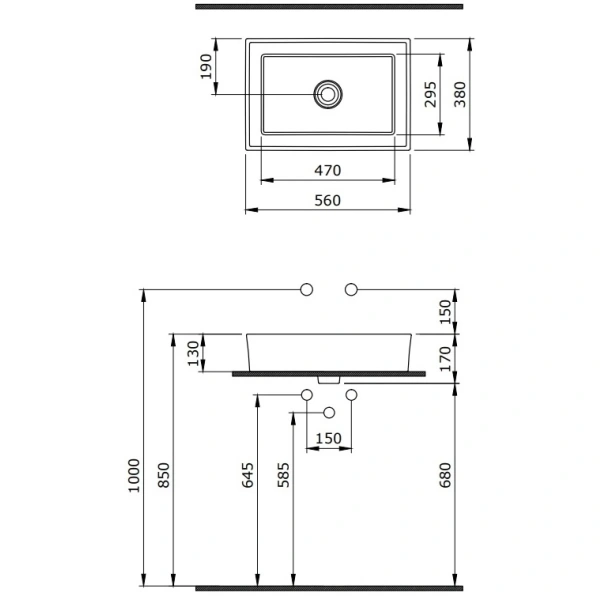 Раковина 56x38 см Berges Mascon 181003