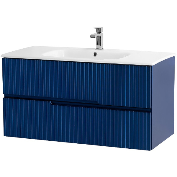 Тумба под раковину Cezares Duet 100 DUET-1000-2C-SO-SPF-P сапфир