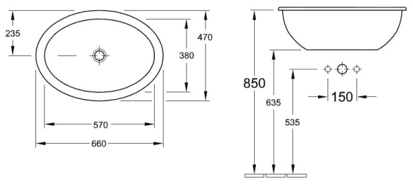 Раковина Villeroy&Boch Loop & Friends 615530R1
