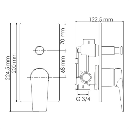 Смеситель для ванны WasserKRAFT Glan 6661