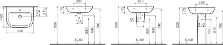 Раковина Vitra S20 5503B003-0001