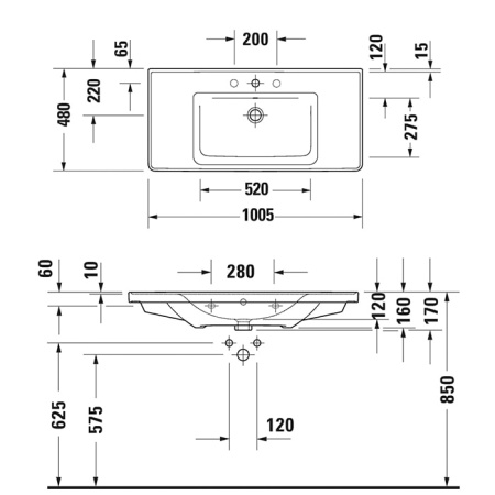 Раковина Duravit D-Neo 100 2367100000