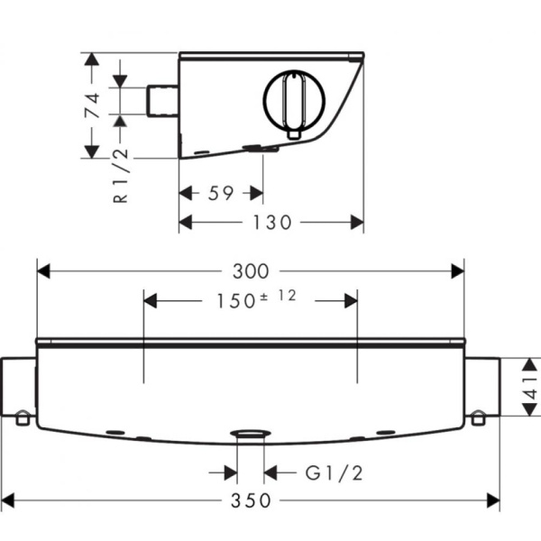 Смеситель для душа с термостатом hansgrohe Ecostat Select 13111000