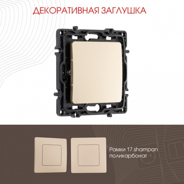 Заглушка для поста без рамки Arte Milano am-217 217.50-1.shampan