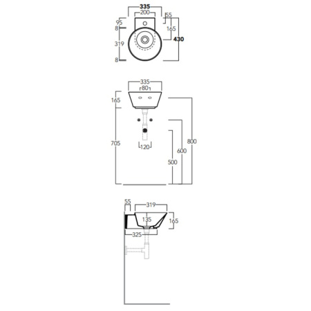 Раковина Simas Wave 33 WA05 bi*1