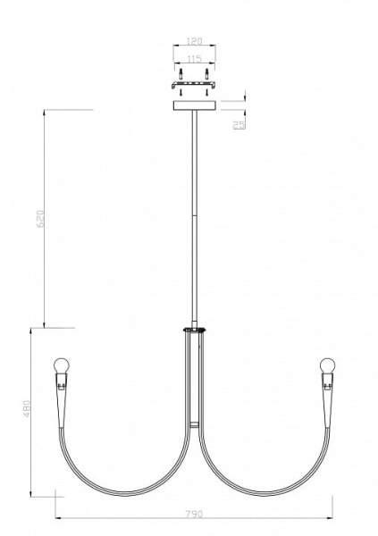 Люстра на штанге Freya Branches FR5253PL-08N