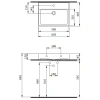 Раковина 60,5x46,5 см Berges Ego 182003