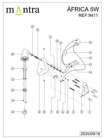 Бра Mantra Africa 9411
