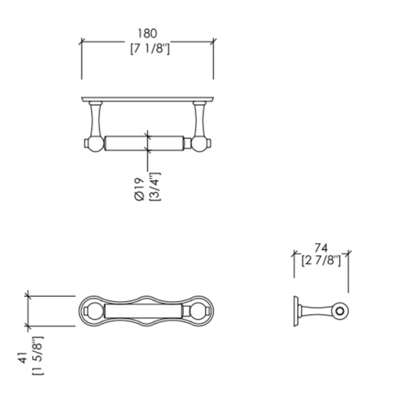 Держатель для туалетной Devon&Devon Cavendish WM11CR хром