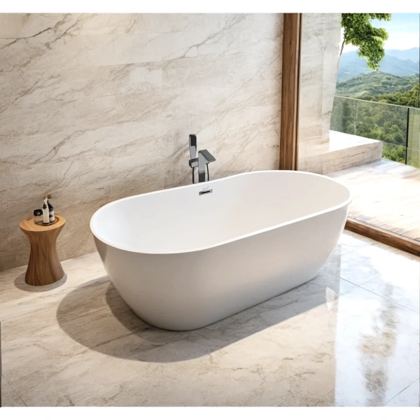 Акриловая ванна Ceruttispa Skye CT10513 170x75 см, отдельностоящая, белый