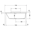 Акриловая ванна 170x70 см L Duravit DuraStyle 700294000000000