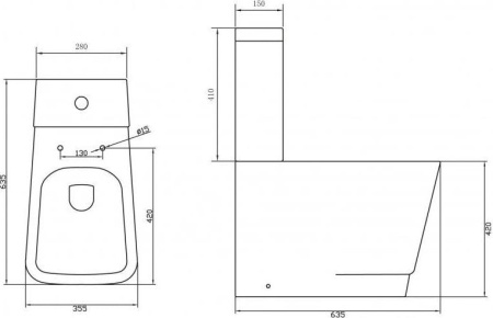 Чаша для унитаза-компакта BelBagno Romina BB121CP