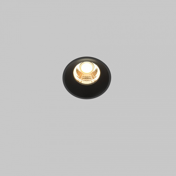 Встраиваемый светильник Maytoni Technical Раунд DL058-7W2.7K-TRS-B