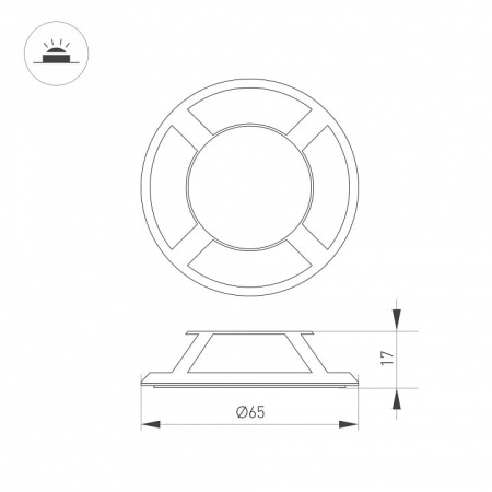 Плафон металлический Arlight ART-DECK 045353