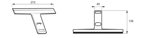 Скребок Jacob Delafon Nouvelle Vague E9404-BLV черный матовый