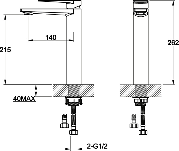 Смеситель для раковины BelBagno Carin CAR-LMC-CRM