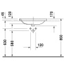 Раковина Duravit DuraStyle 03746200001-WG