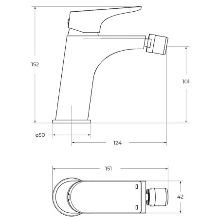 Смеситель для биде BelBagno Marino MARINO-BD-CRM-W0