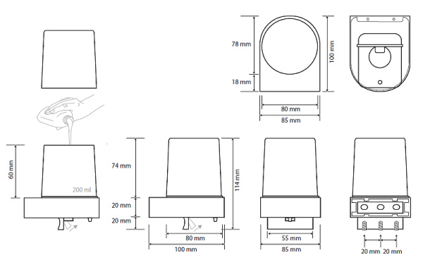 Дозатор Bemeta Dark 104309320