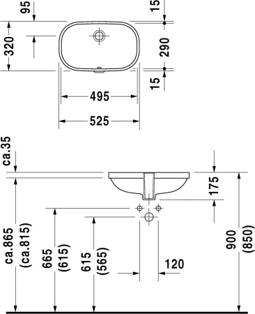 Раковина Duravit D-Code 338490000