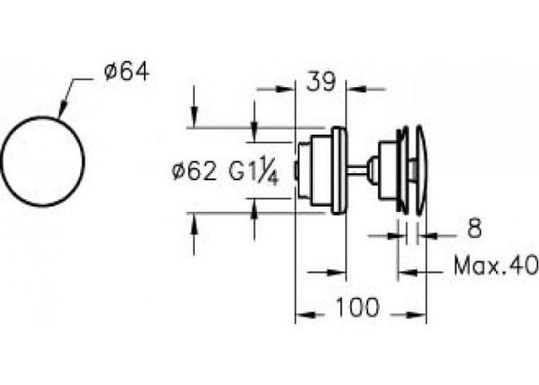 Донный клапан Vitra A45149