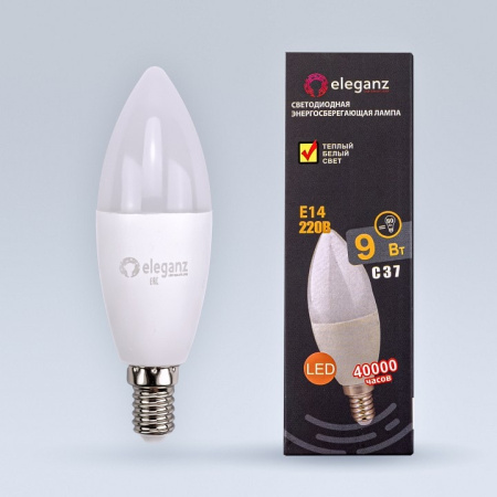 Лампа светодиодная Eleganz E14 9Вт 3000K EL-0080