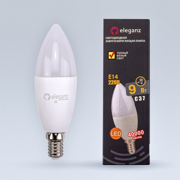 Лампа светодиодная Eleganz E14 9Вт 3000K EL-0080