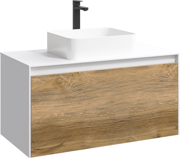 Тумба под раковину без фасада AQWELLA 5 Stars Mobi 100 MOB0110W белый