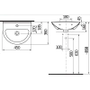 Раковина 45x36 см Jika Mio 8157110001041