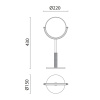 Косметическое зеркало Oasis Defile 0AGD029CR