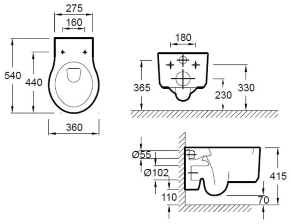 Подвесной унитаз Jacob Delafon FORMILIA E4773-00