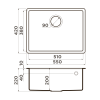 Кухонная мойка Omoikiri Tedori 54-U 4997235 экспрессо