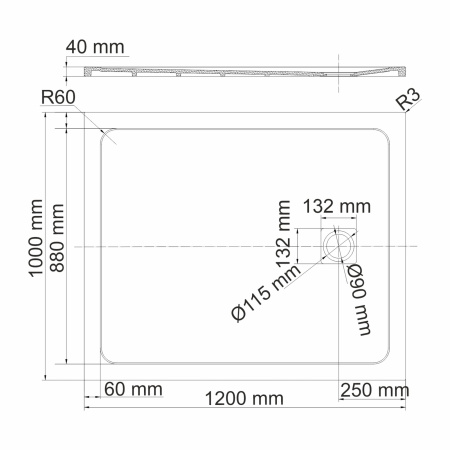 Душевой поддон WasserKRAFT Rhin 44T 44T10